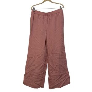 H&M Linen Blend Wide-Leg Pants – Dusty Rose Pink – Size L